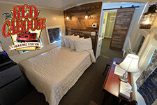 The Red Caboose Motel at Paradise Station