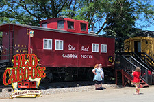 The Red Caboose Motel at Paradise Station